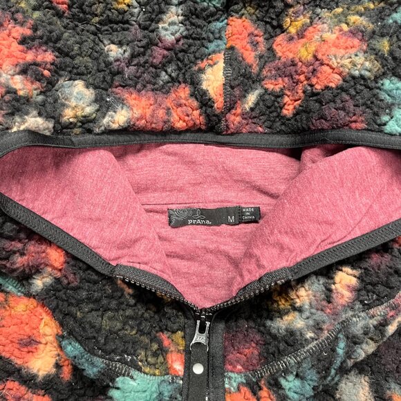 Prana Polar Escape Jacket Medium Fleece Hooded Half‎ Zip - Picture 3 of 8